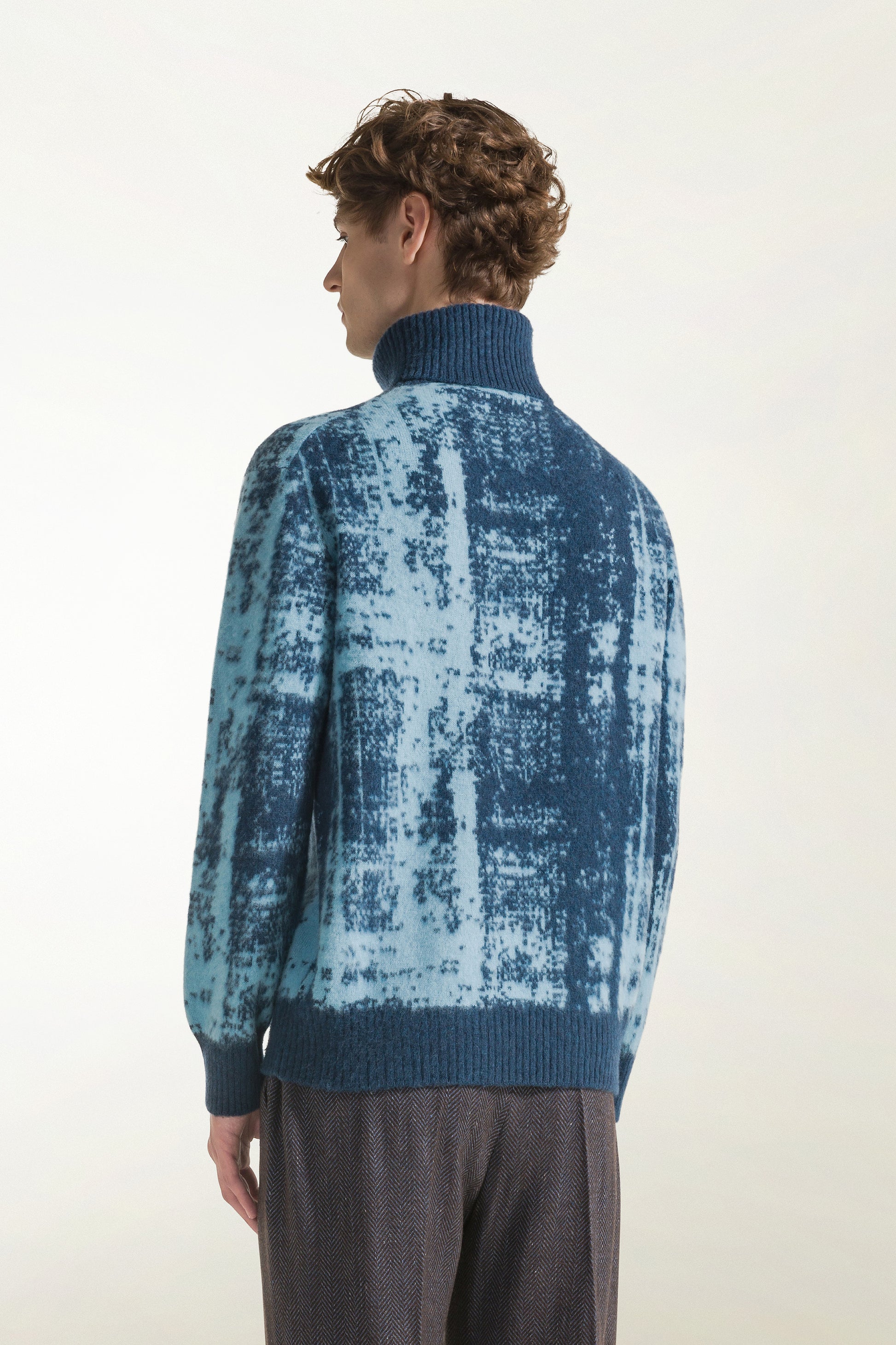 Light blue wool turtleneck | PIACENZA 1733