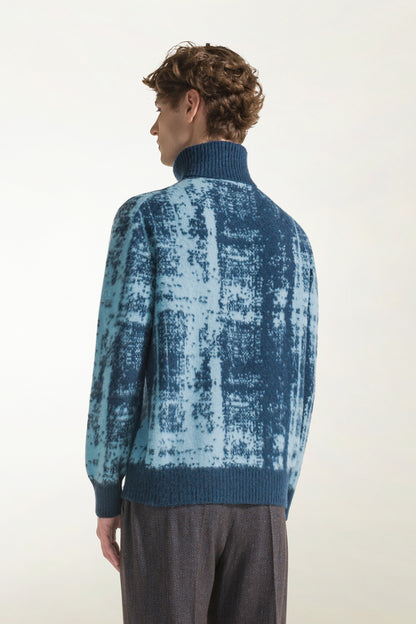 Light blue wool turtleneck | PIACENZA 1733