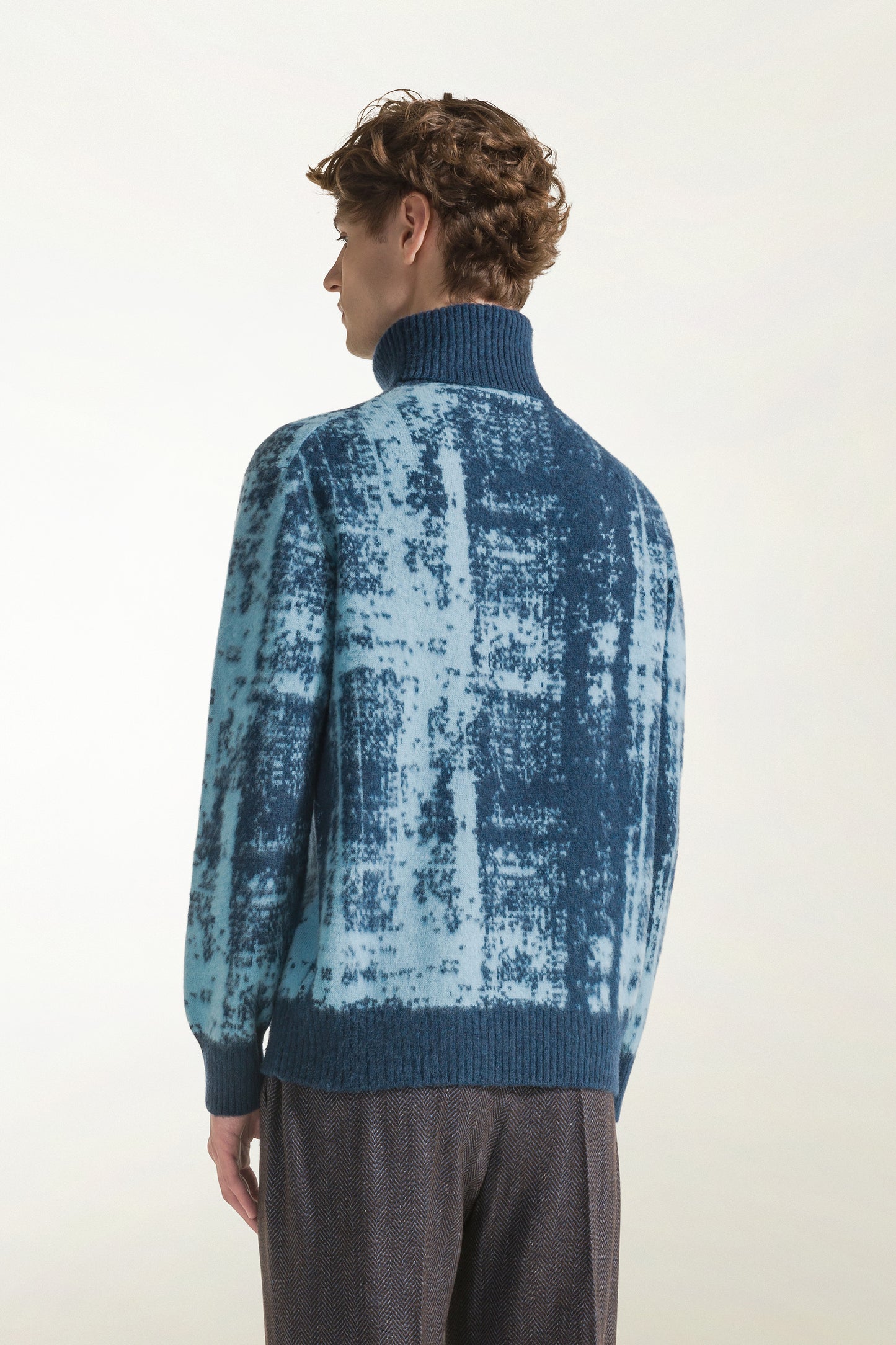 Light blue wool turtleneck