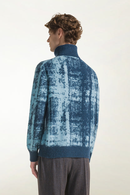 Light blue wool turtleneck