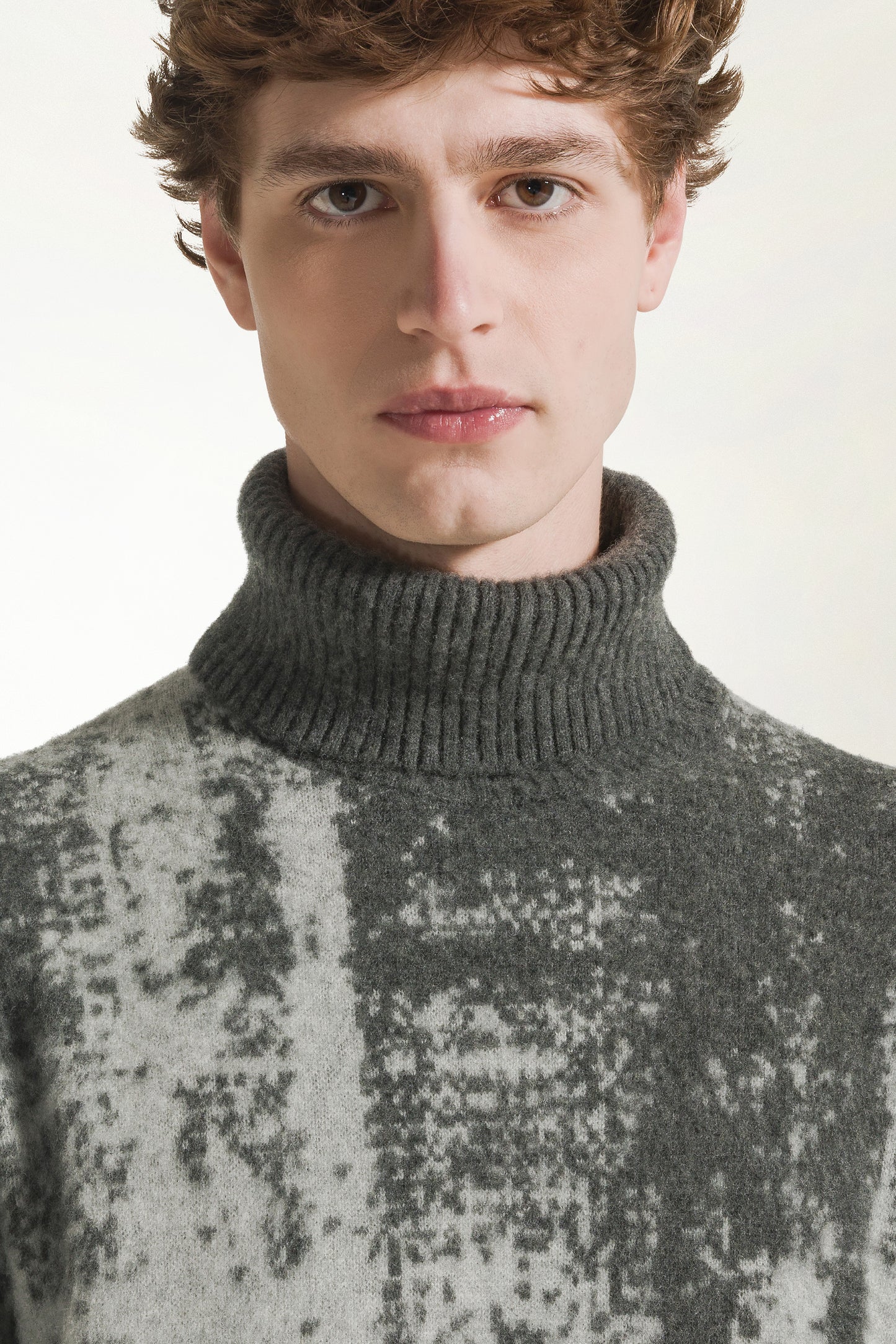 Grey wool turtleneck