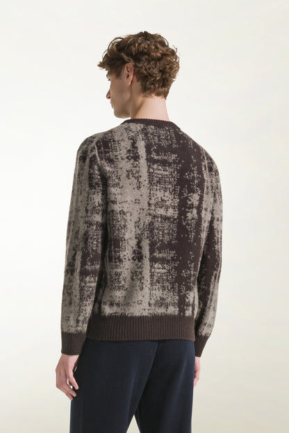 Girocollo in lana marrone