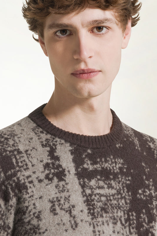 Brown wool crewneck - autumn winter | PIACENZA 1733