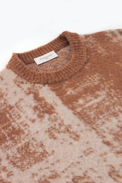 Girocollo in lana beige