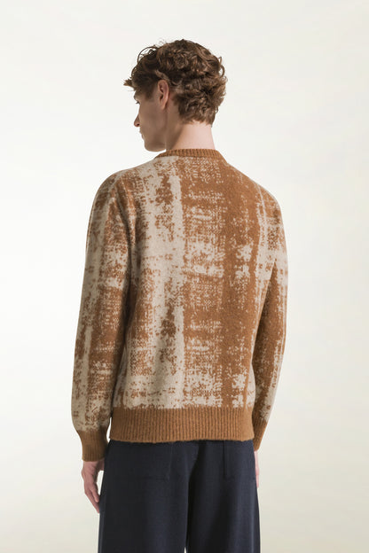 Girocollo in lana beige