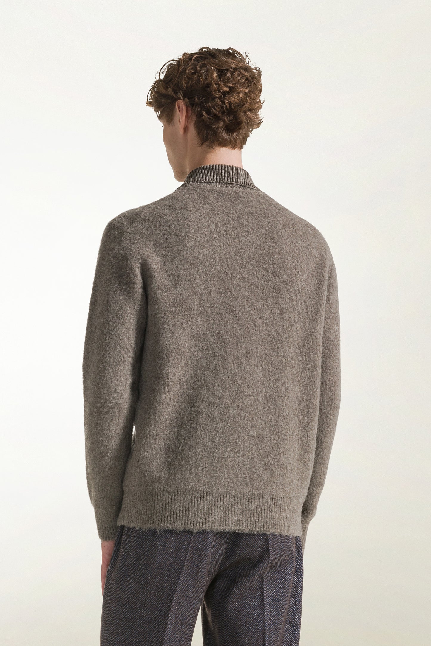 Cardigan in lana nocciola