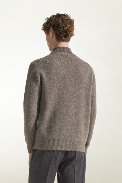 Cardigan in lana nocciola