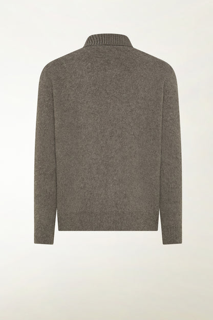 Cardigan in lana nocciola