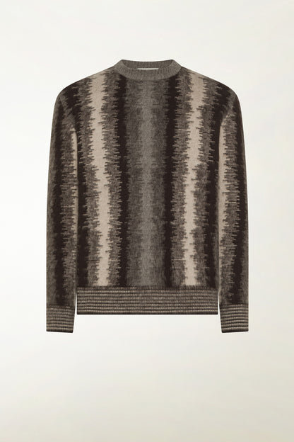 Girocollo in lana sui toni del grigio