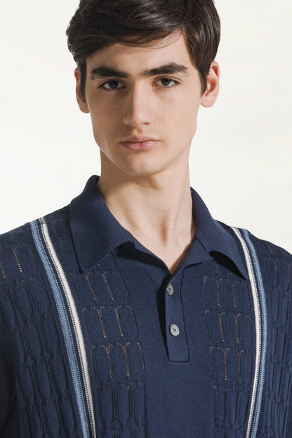 Polo maniche corte blu scuro