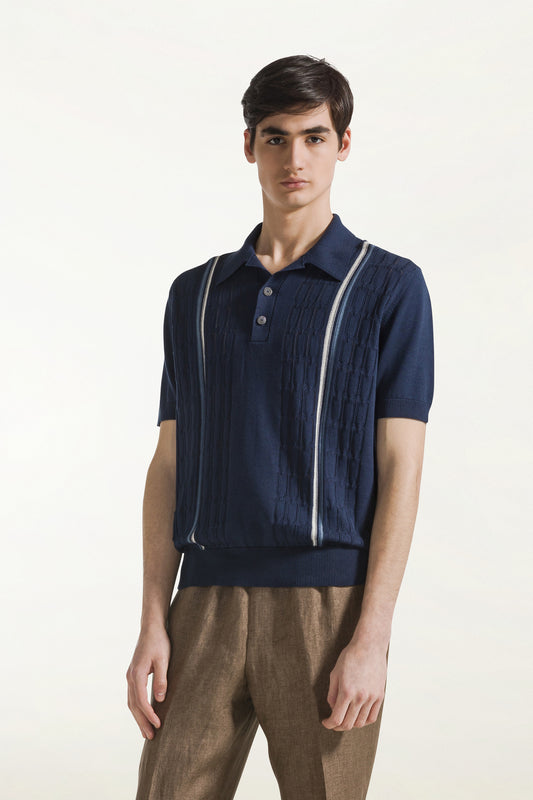 Polo maniche corte blu scuro