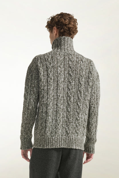 Grey zip cardigan