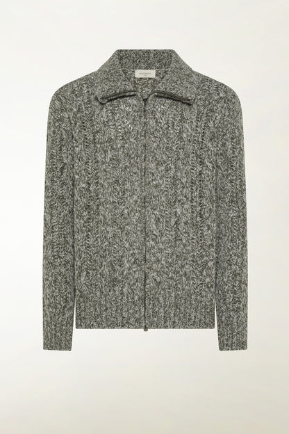 Grey zip cardigan