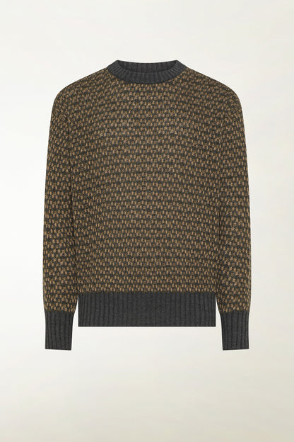Wool crewneck in shades of green | PIACENZA 1733