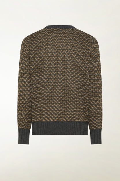 Wool crewneck in shades of green | PIACENZA 1733