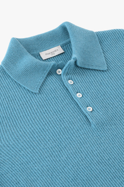 POLO AZZURRA IN CASHMERE