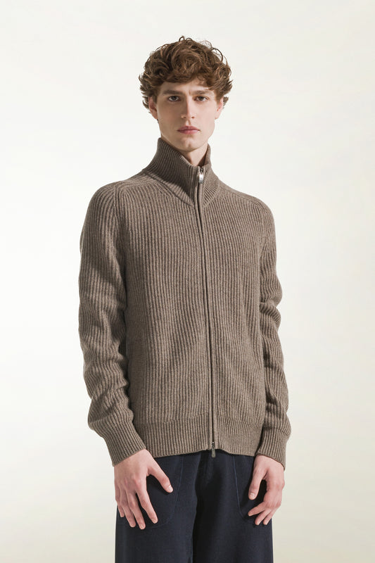 Hazelnut cashmere crewneck