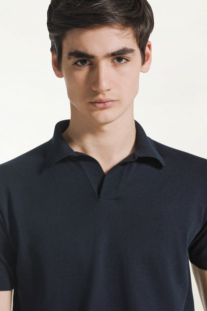 Dark blue sailor polo shirt