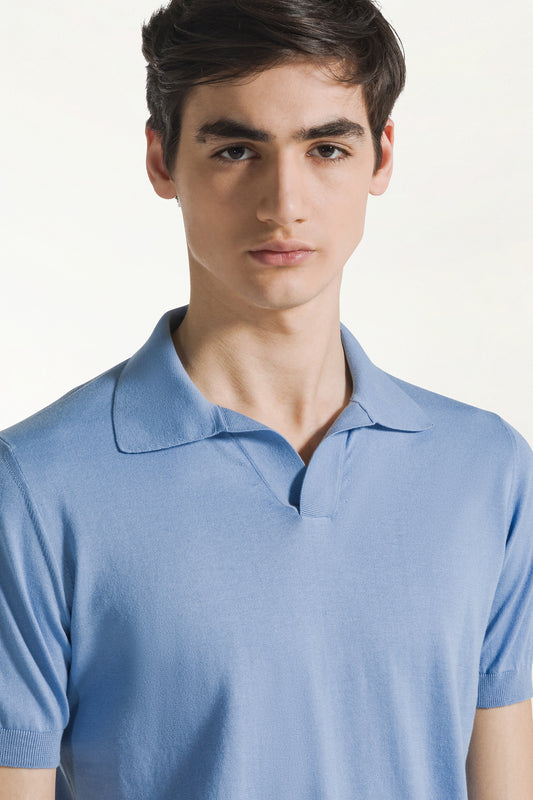 Light blue sailor polo shirt - Iconic | PIACENZA 1733