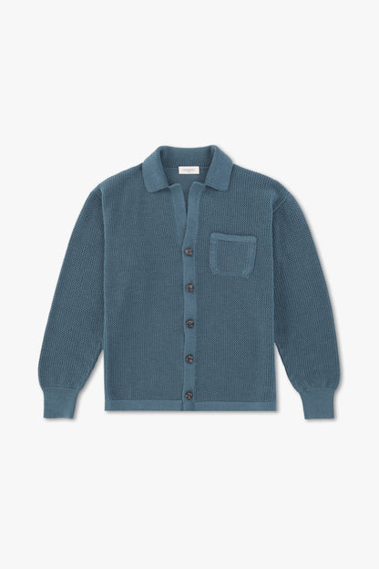PETROL GREEN SHIRT IN VIRGIN WOOL