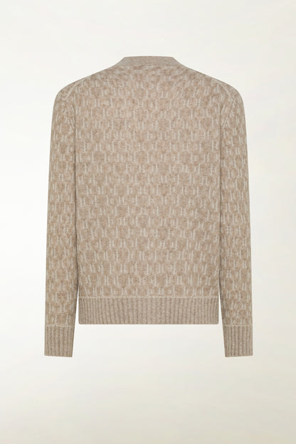 Cardigan con bottoni sui toni naturali