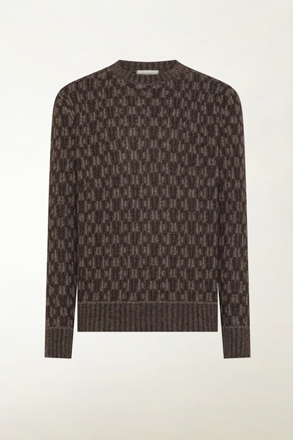 Girocollo ikat marrone e nocciola