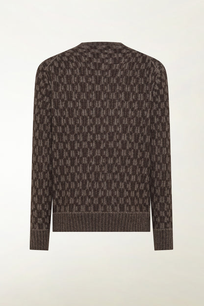Girocollo ikat marrone e nocciola