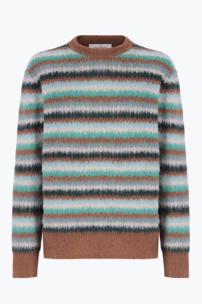 Girocollo a righe multicolor