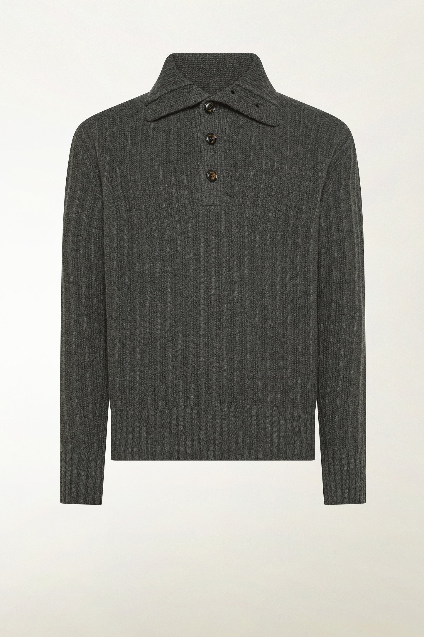 Anthracite turtleneck with buttons