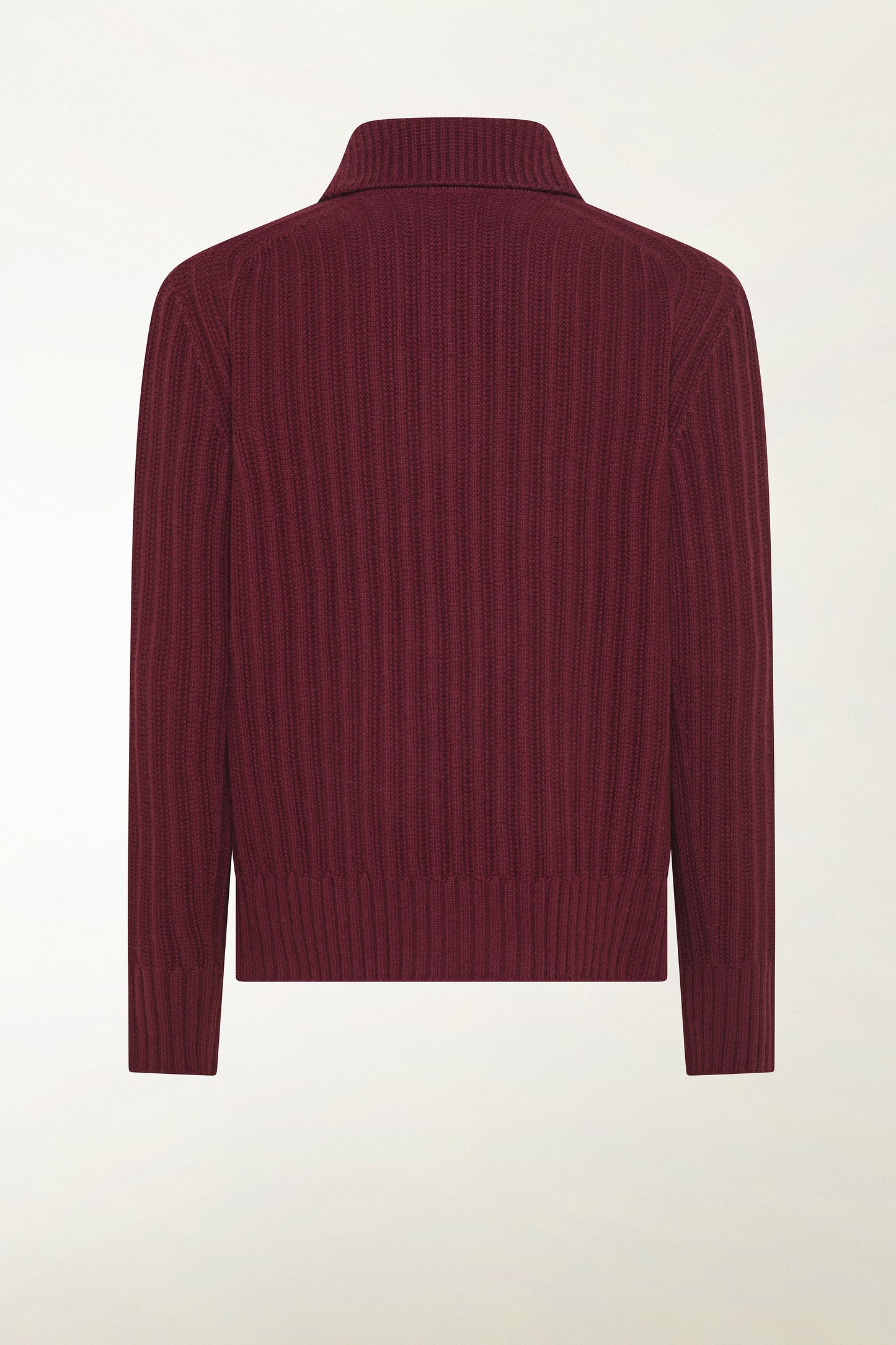 Burgundy turtleneck with buttons