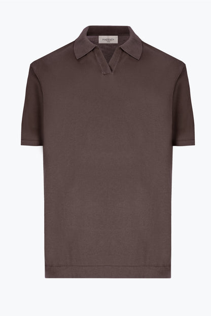 Polo maniche corte marrone