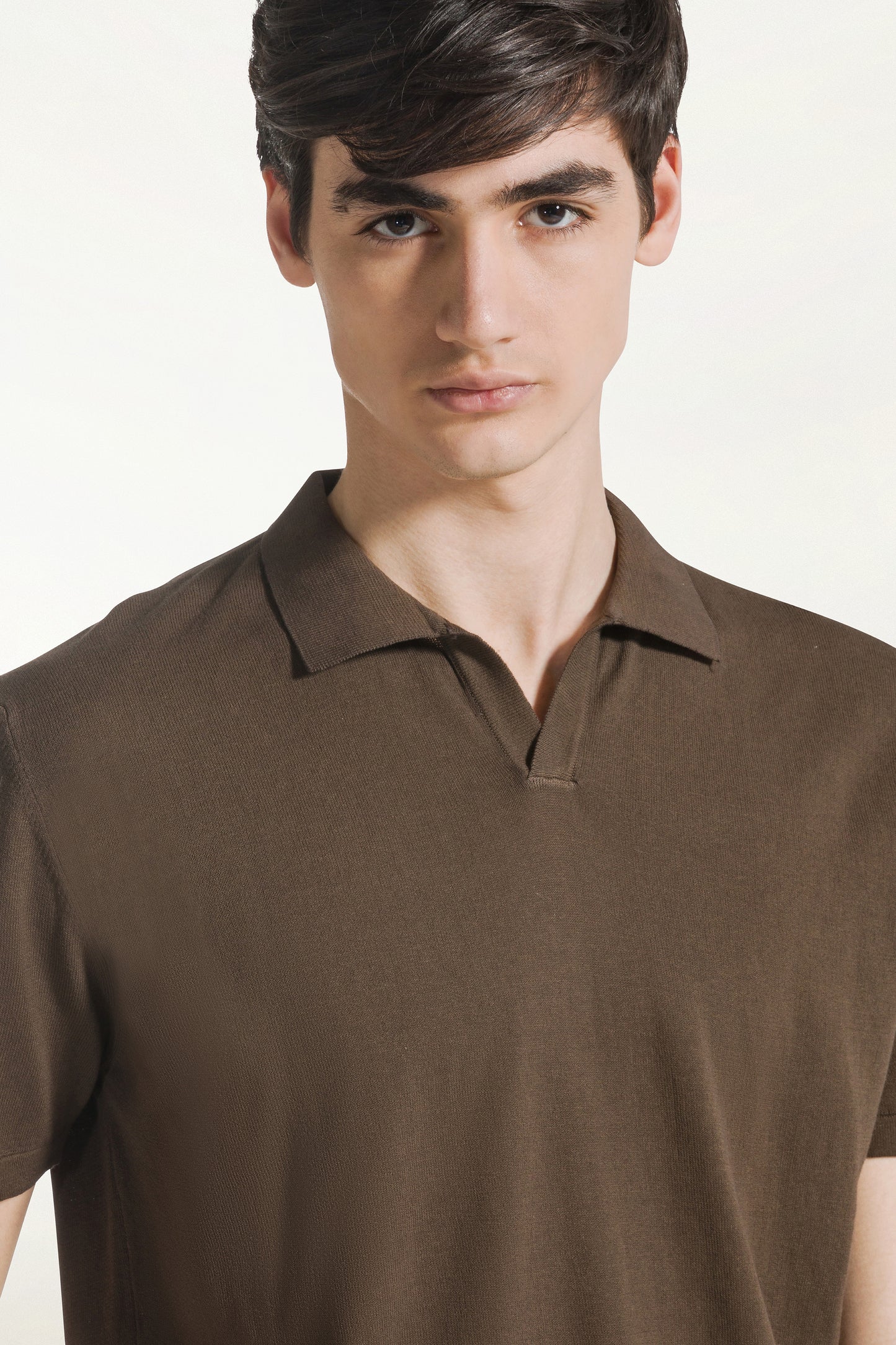 Polo maniche corte marrone