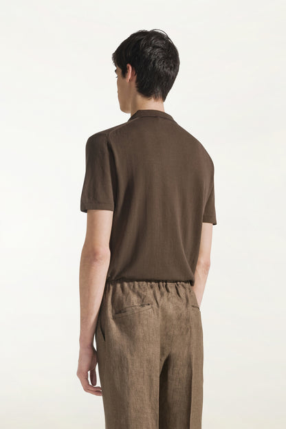 Polo maniche corte marrone