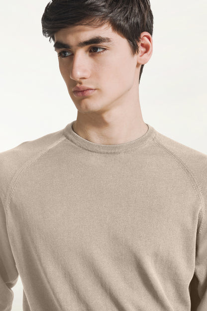 Girocollo maniche lunghe beige
