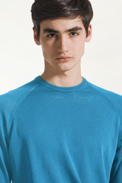 Girocollo maniche lunghe azzurro