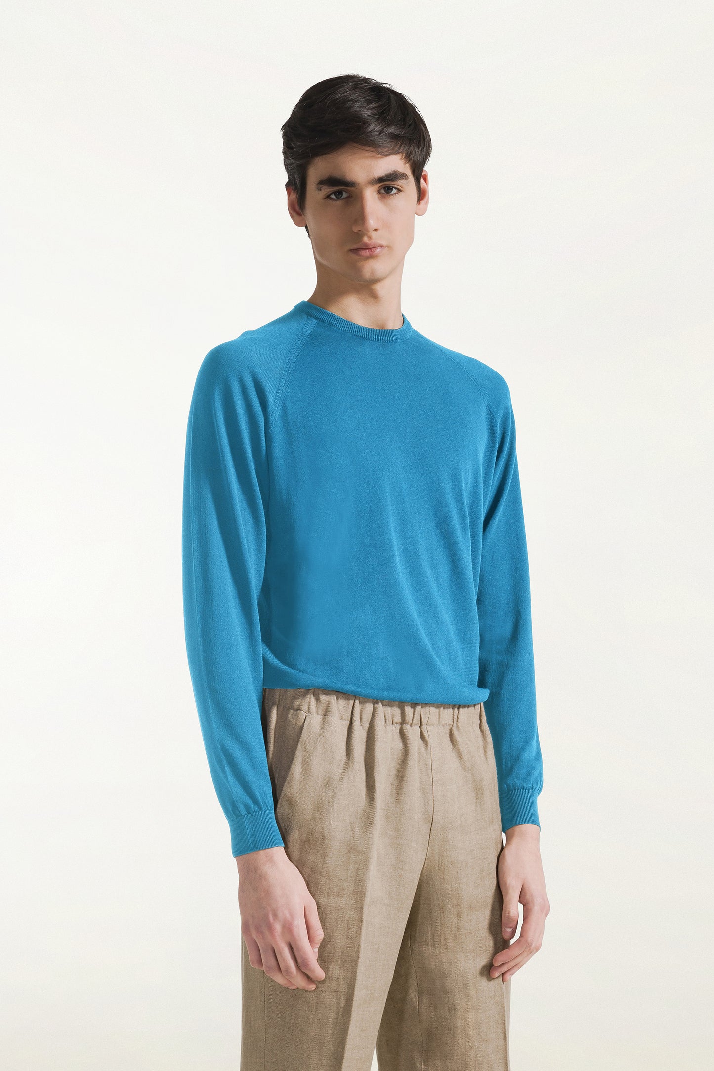 Girocollo maniche lunghe azzurro