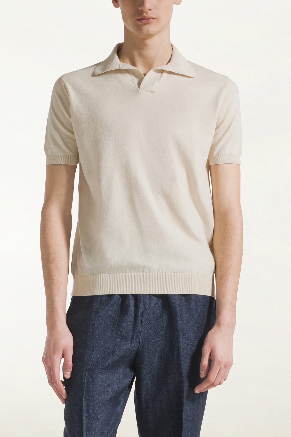 Cream sailor polo shirt