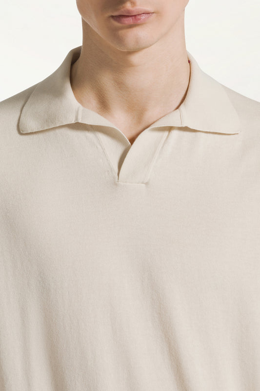 Cream sailor polo shirt - Men's Cotton Knitwear | PIACENZA 1733