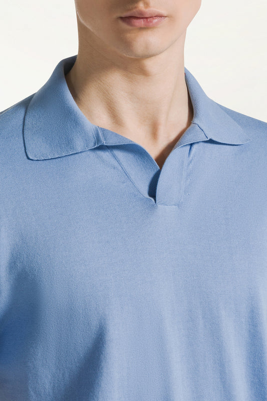 Light blue sailor polo shirt - Men's Cotton Knitwear | PIACENZA 1733