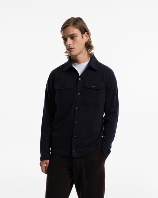 Camicia in Cashmere blu