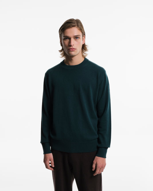 Girocollo in Cashmere verde