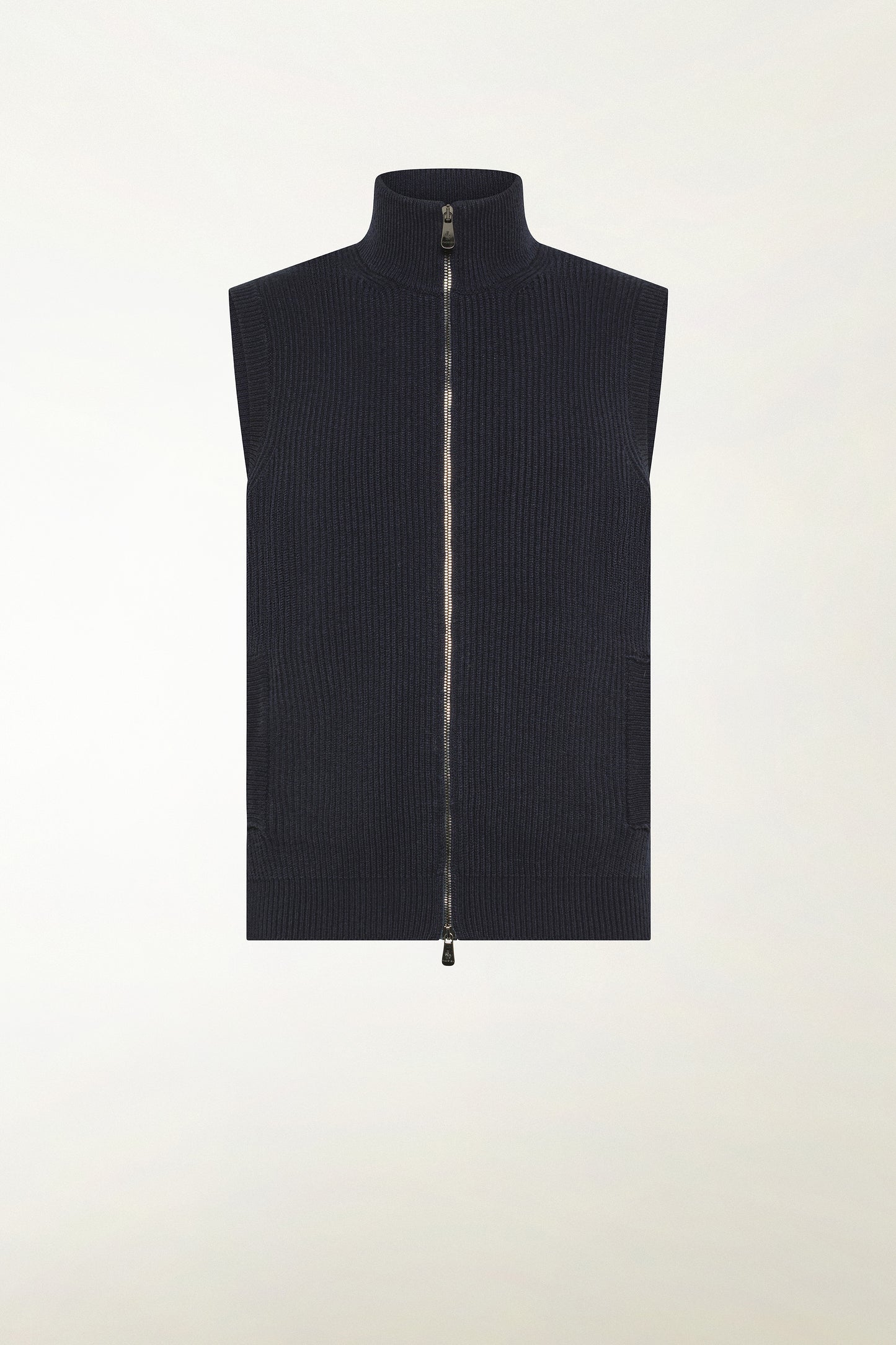 Gilet in cashmere blu