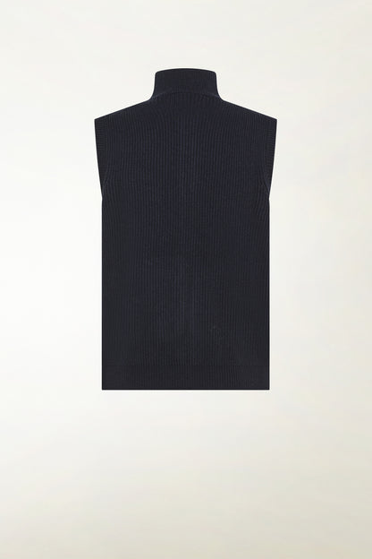 Gilet in cashmere blu