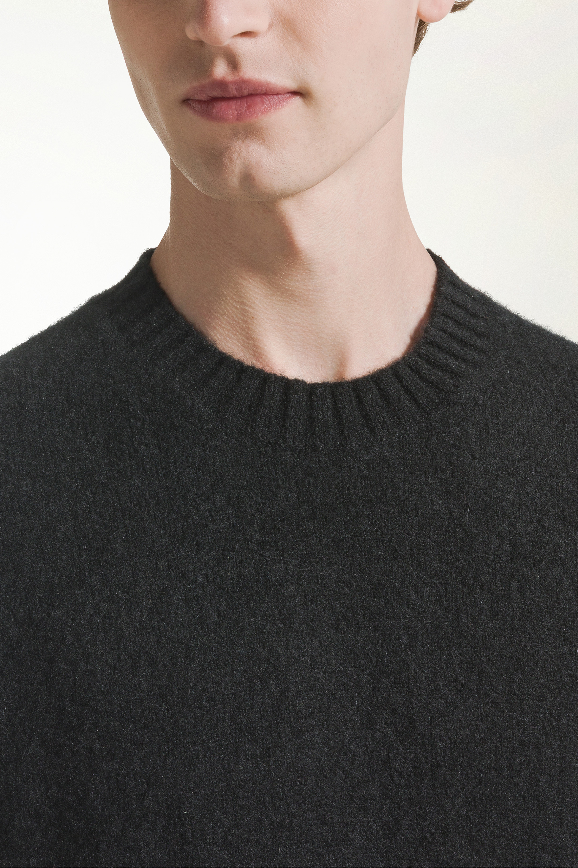 Black cashmere and silk crewneck | PIACENZA 1733