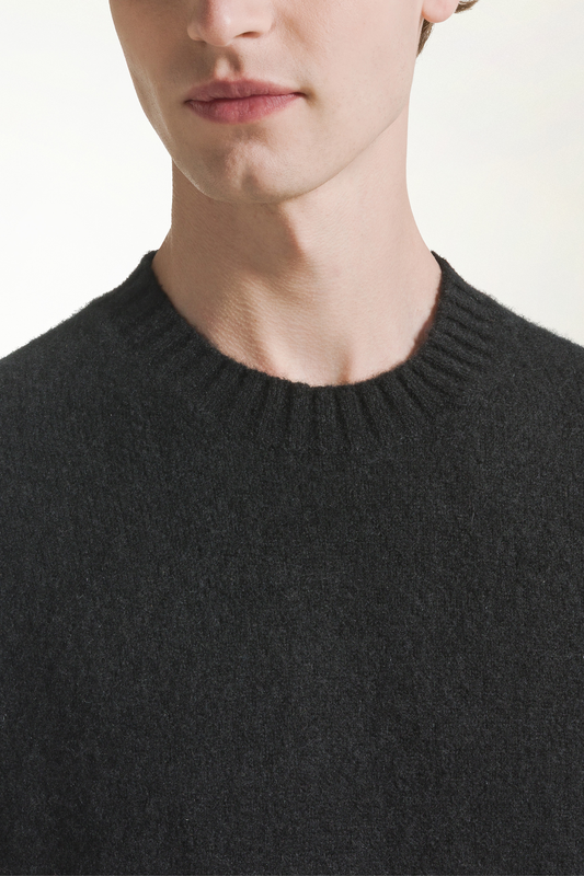 Girocollo in cashmere e seta nero - Maglieria in Fibre Pregiate Miste Uomo | PIACENZA 1733