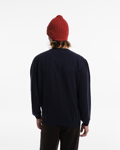 Scollo a V in puro Cashmere blu