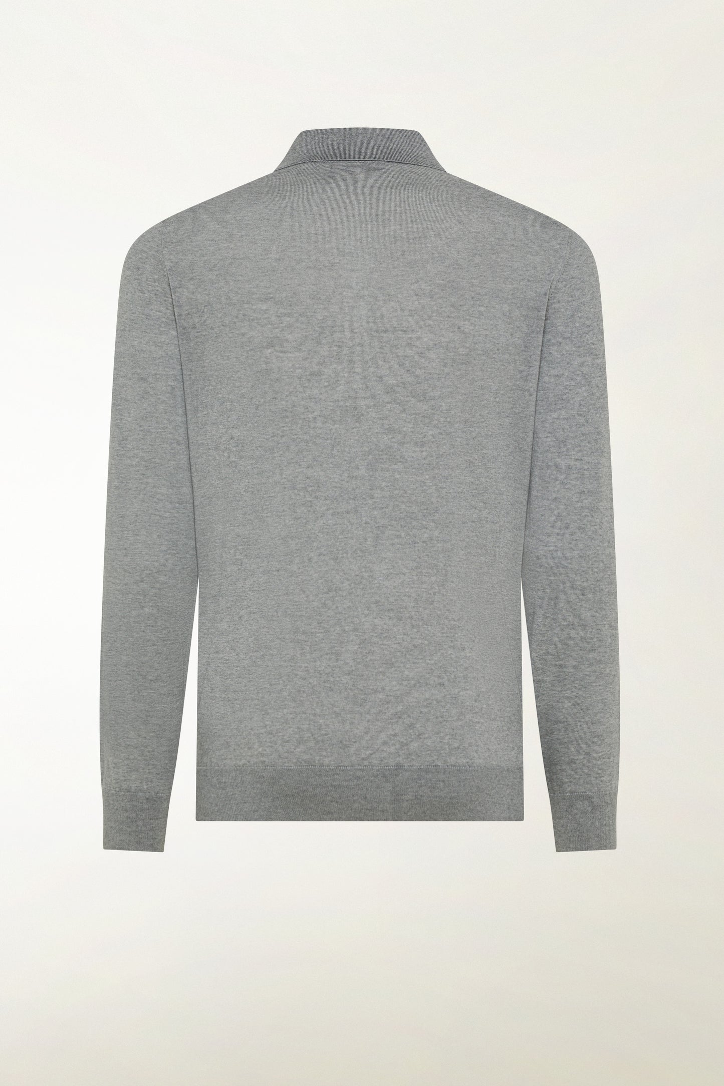 Polo lana merino super fine grigio chiaro