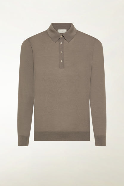 Polo lana merino super fine nocciola