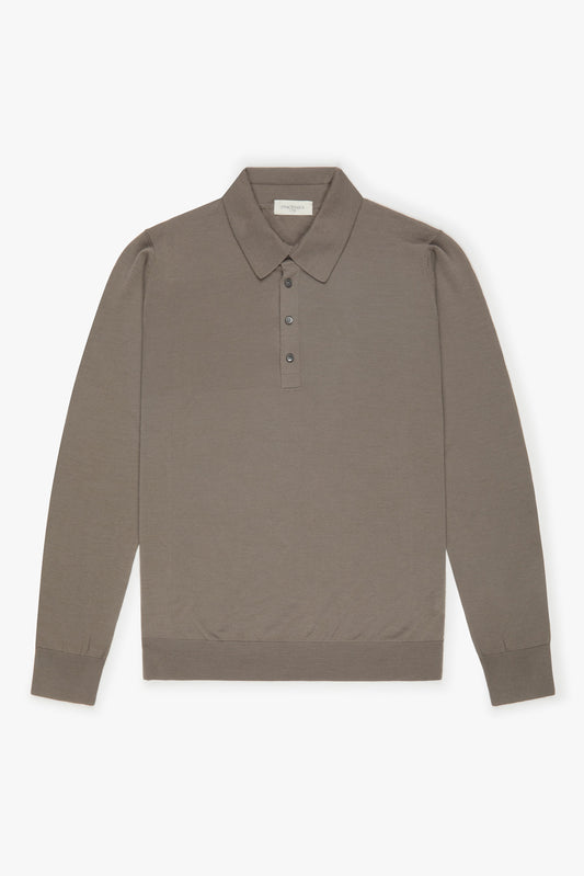 Polo lana merino super fine nocciola