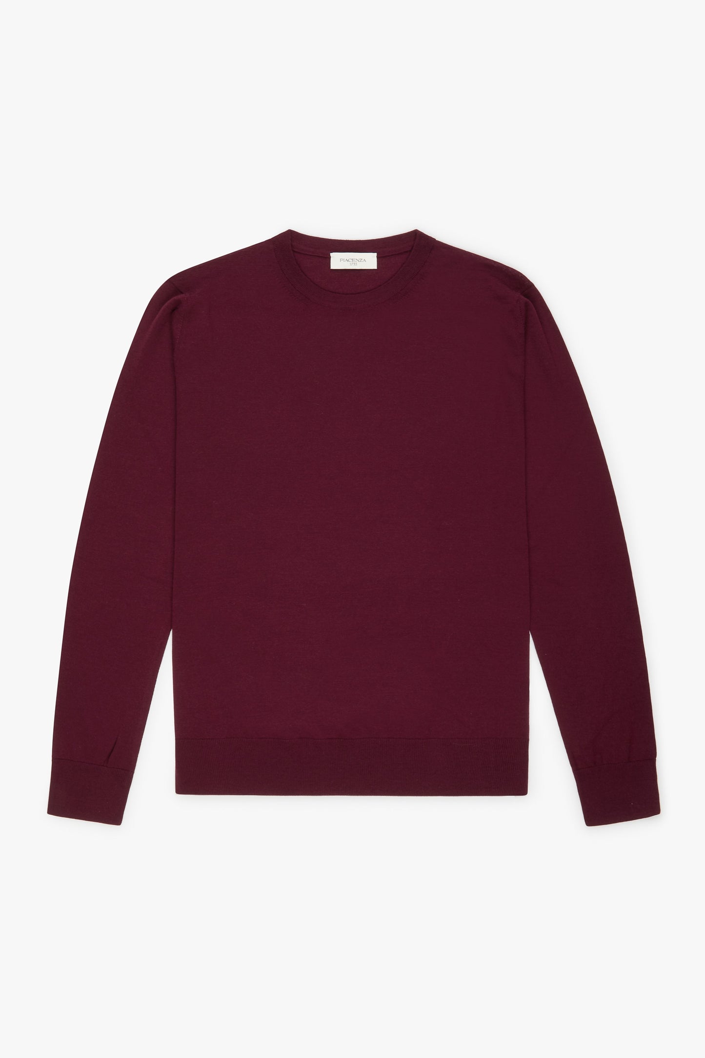 Girocollo lana merino super fine bordeaux